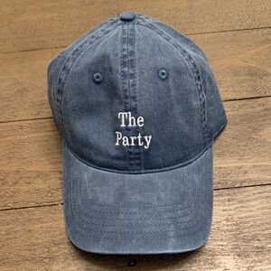 The Party Embroidered Baseball Cap - Blue